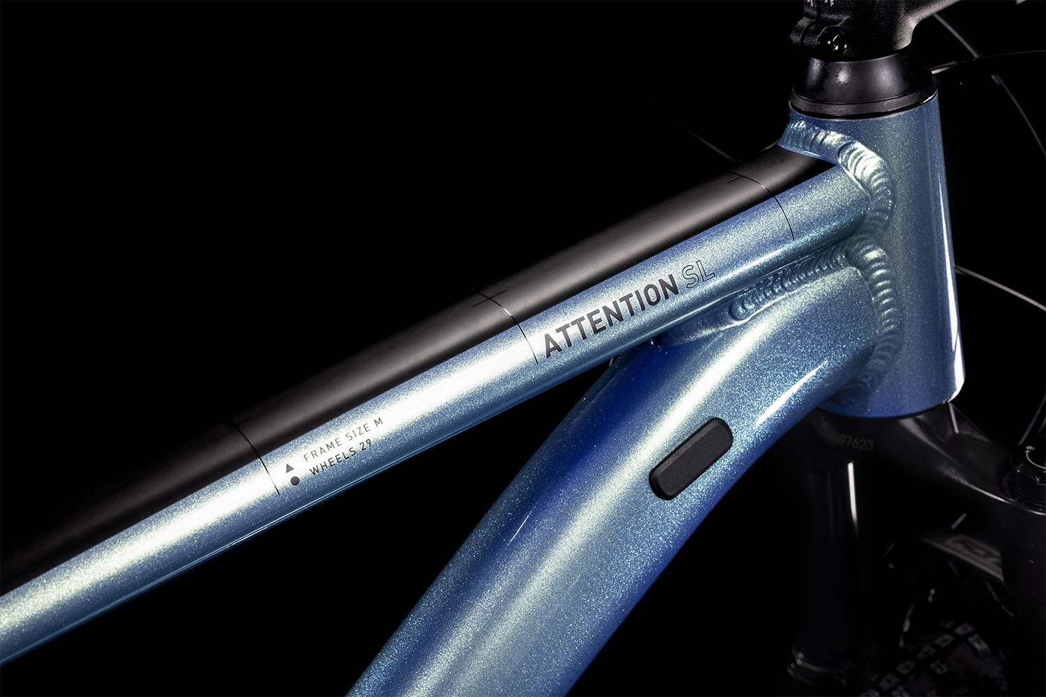 Buy the new Cube Attention SL 2022 Blue Black Mountain Bike with free shipping Freeborn Bikes