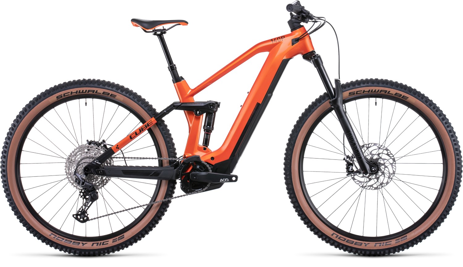 Cube Stereo Hybrid 140 HPC Pro 625 2022 Orange Black eMTB Freeborn Bikes