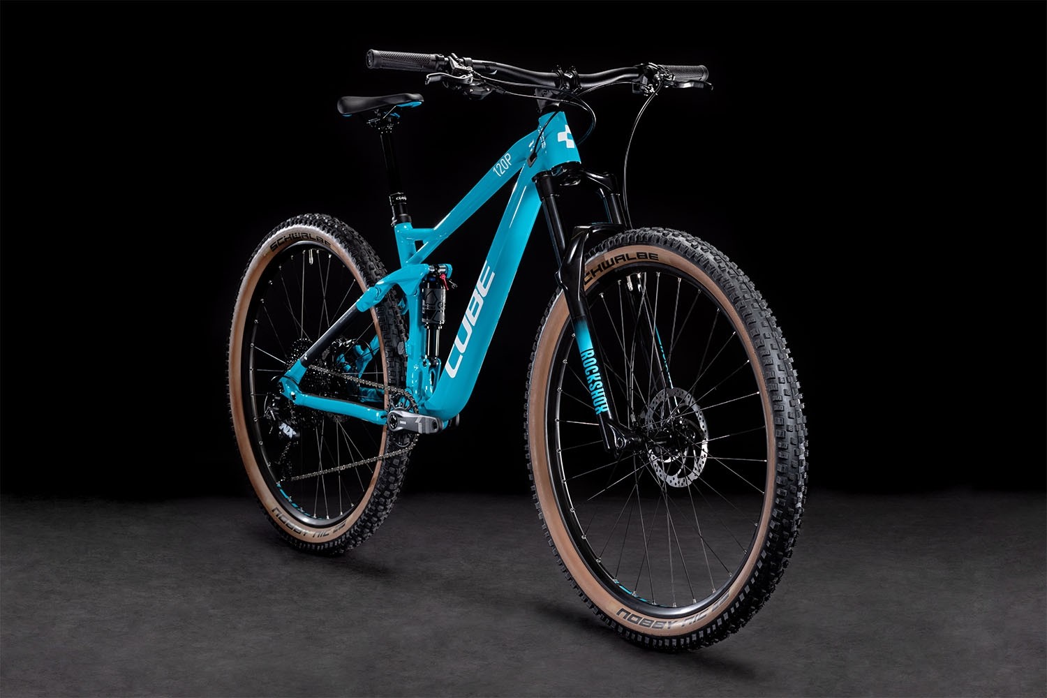 Buy the new Cube Stereo 120 Pro 2022 Blue White Trail Bike with free shipping Freeborn Bikes