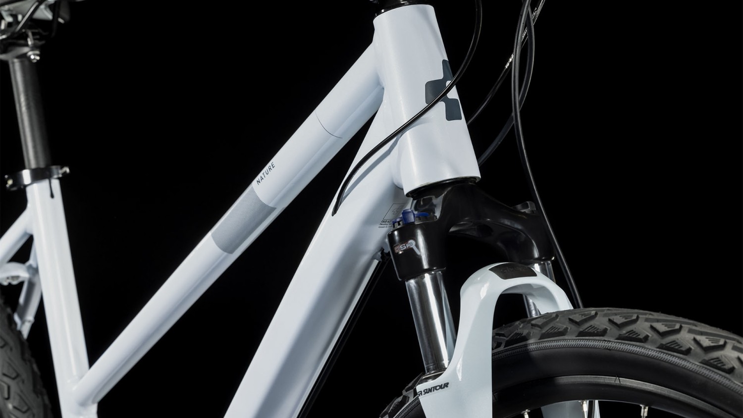 Buy the new Cube Nature Pro 2023 Trapeze Frost Grey Hybrid Bike with free shipping Freeborn Bikes
