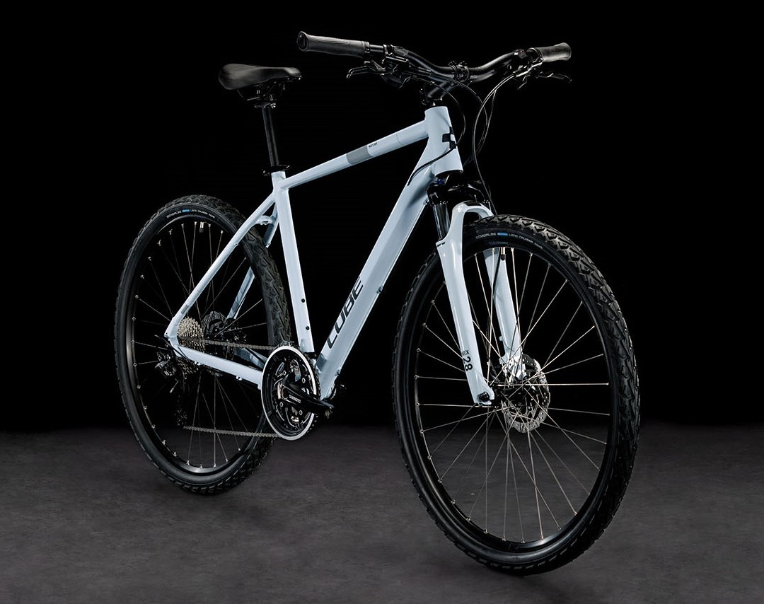 Cube nature pro 2021 hybrid bike grey white 2025