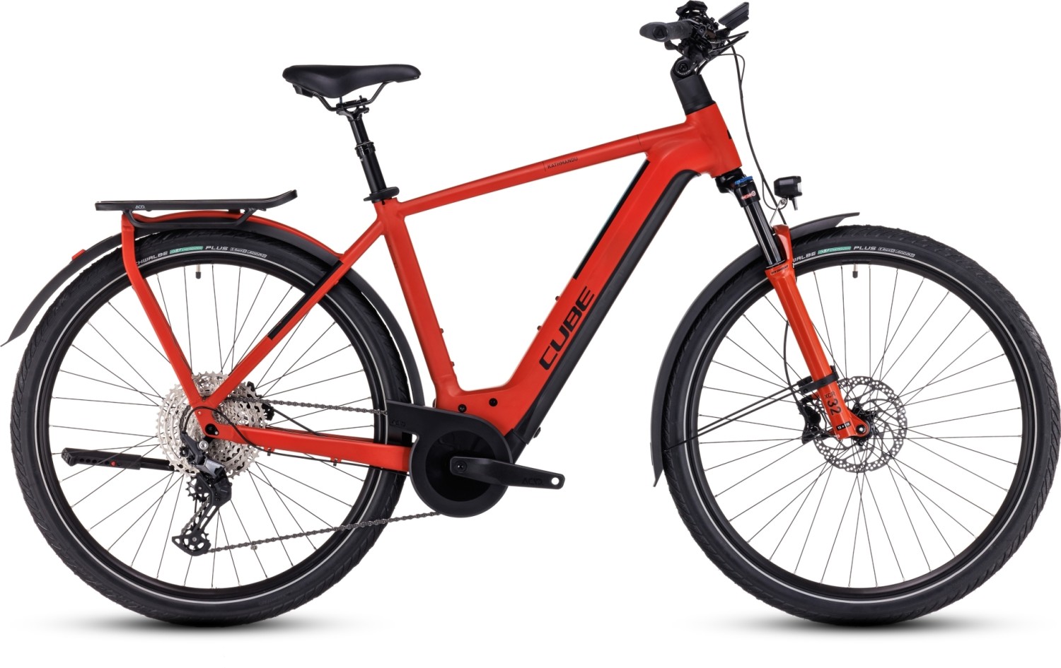 Buy the new Cube Kathmandu Hybrid Exc 2024 Red Black eBike with free shipping Freeborn Bikes