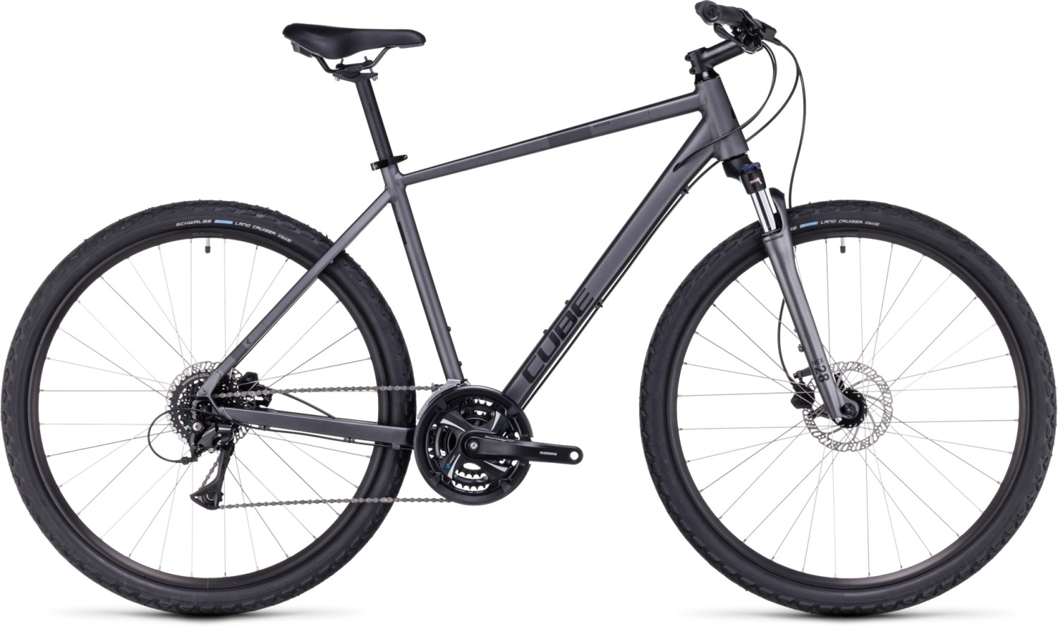 Cube Nature 2024 Graphite Black Hybrid Bike