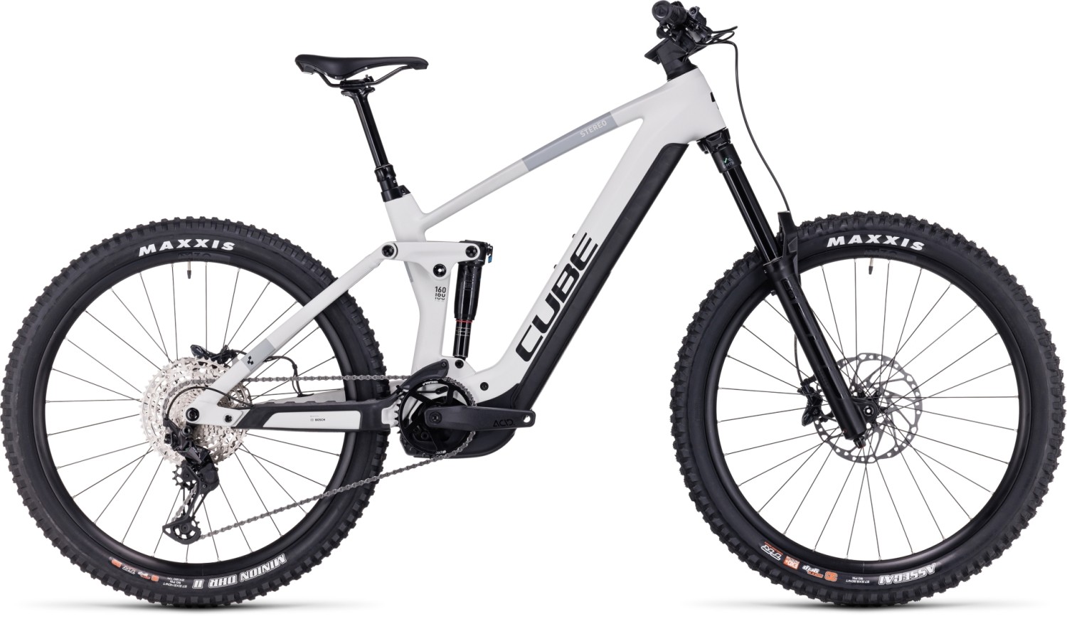 Buy the new Cube Stereo Hybrid 160 HPC SLX 2023 Grey Grey eMTB with free shipping Freeborn Bikes