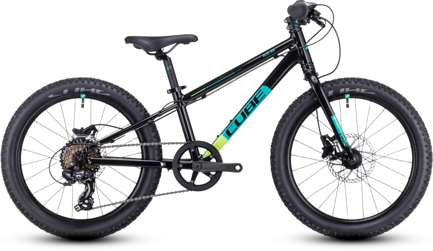Cube mountain bike best sale black and green