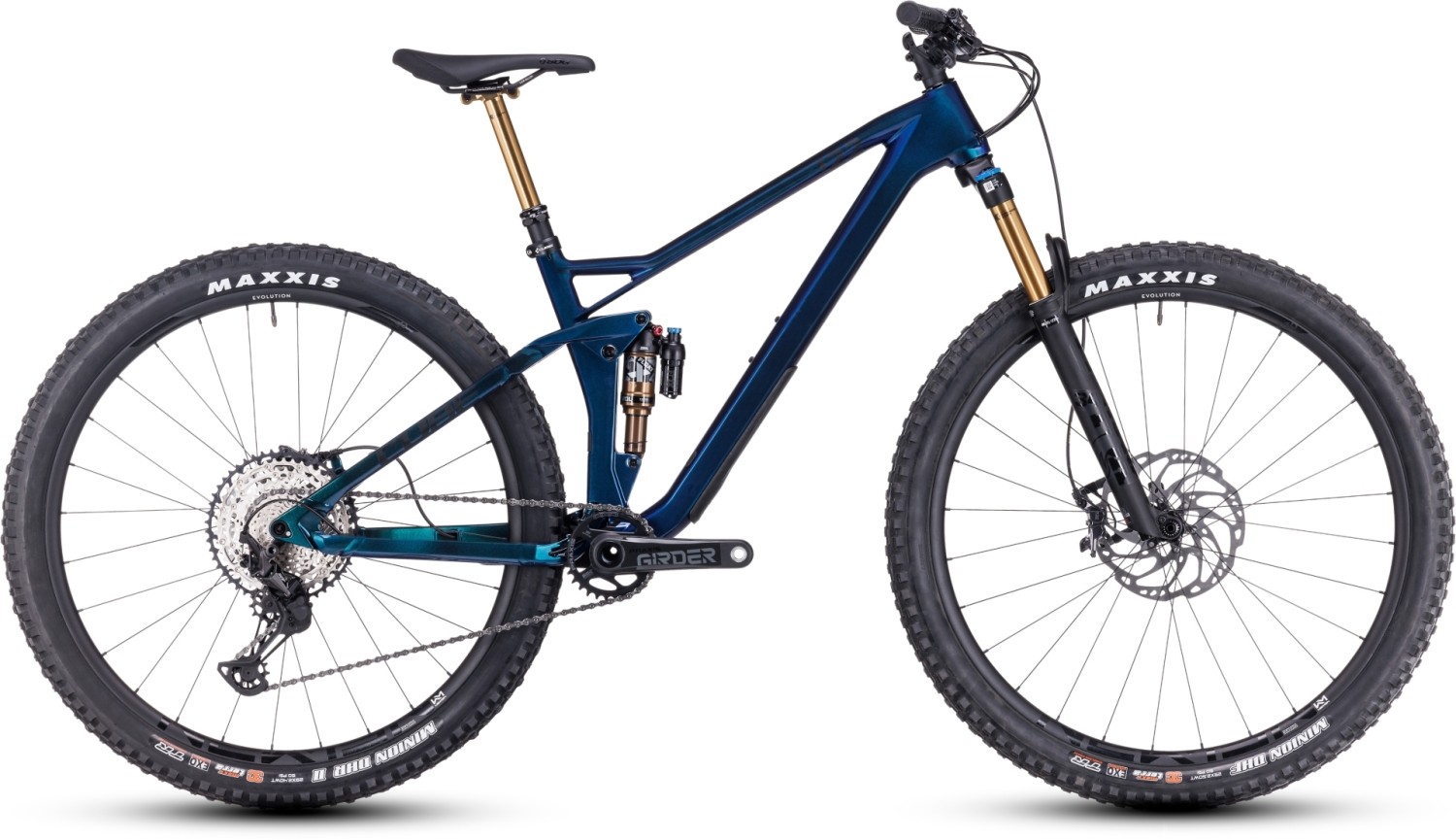 Buy the new Cube Stereo One22 EX 2023 Nebula Blue Trail Bike with