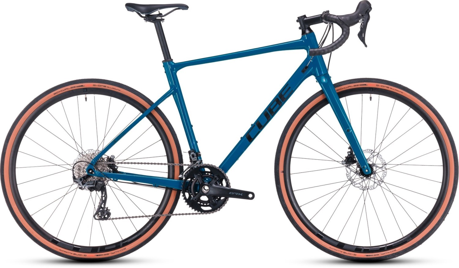 Buy the new Cube Nuroad Race 2024 Blue Black Gravel Bike with free shipping Freeborn Bikes