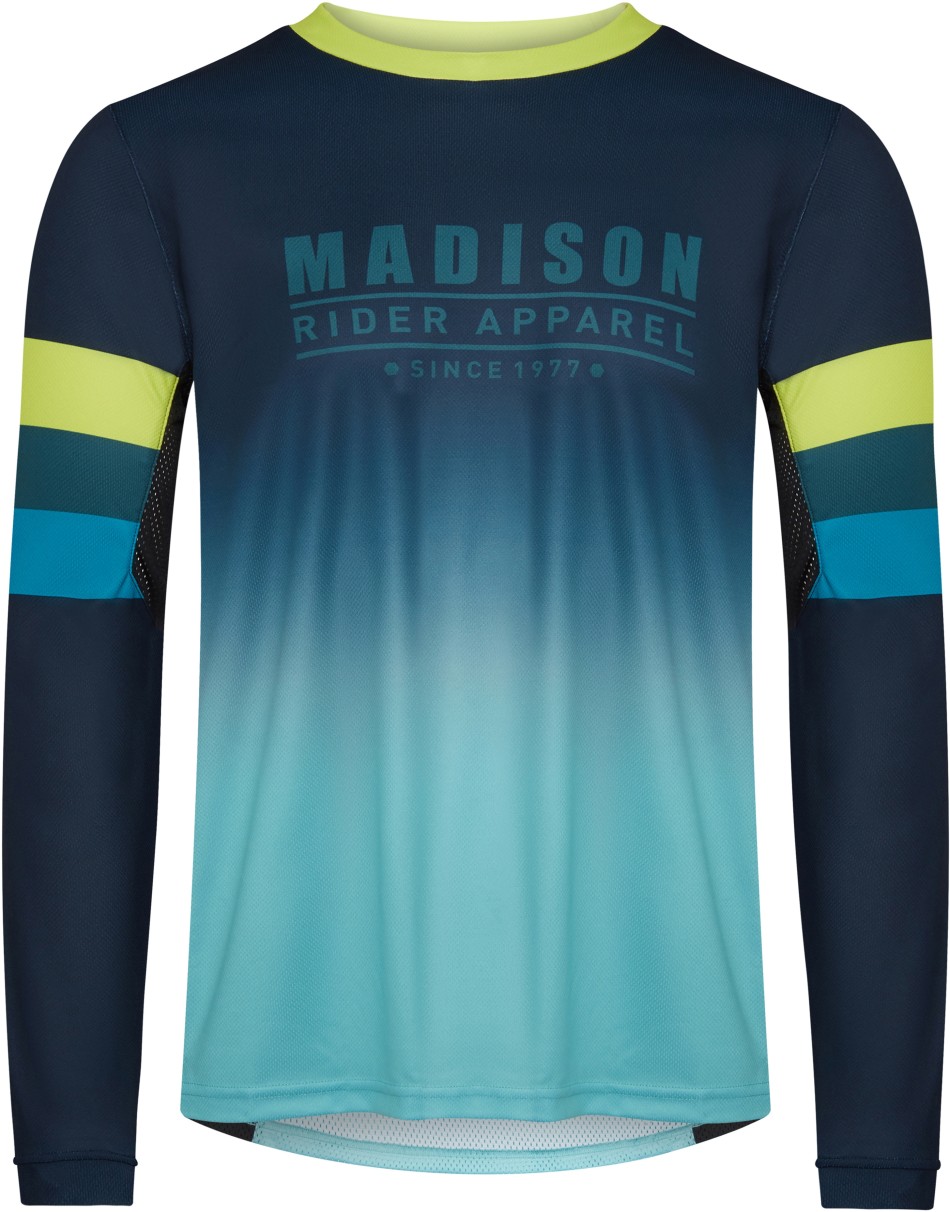 Madison Men's Alpine Long Sleeve Jersey Navy/Lime
