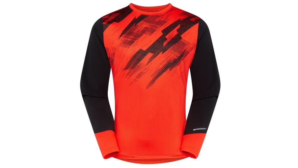 Madison Flux Men's Long Sleeve Trail Jersey Red