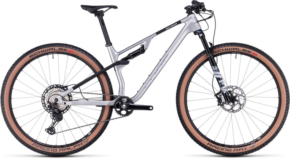 Buy the new Cube AMS Zero99 C 68X Race 2024 Silver Black Cross Country Bike with free shipping Freeborn Bikes