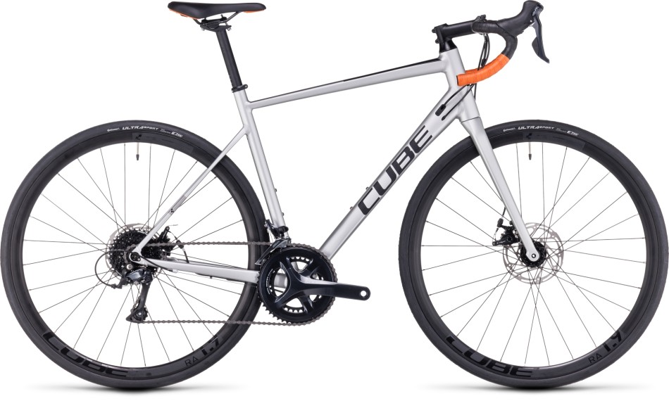 Cube Attain Pro 2023 Silver/Orange Road Bike