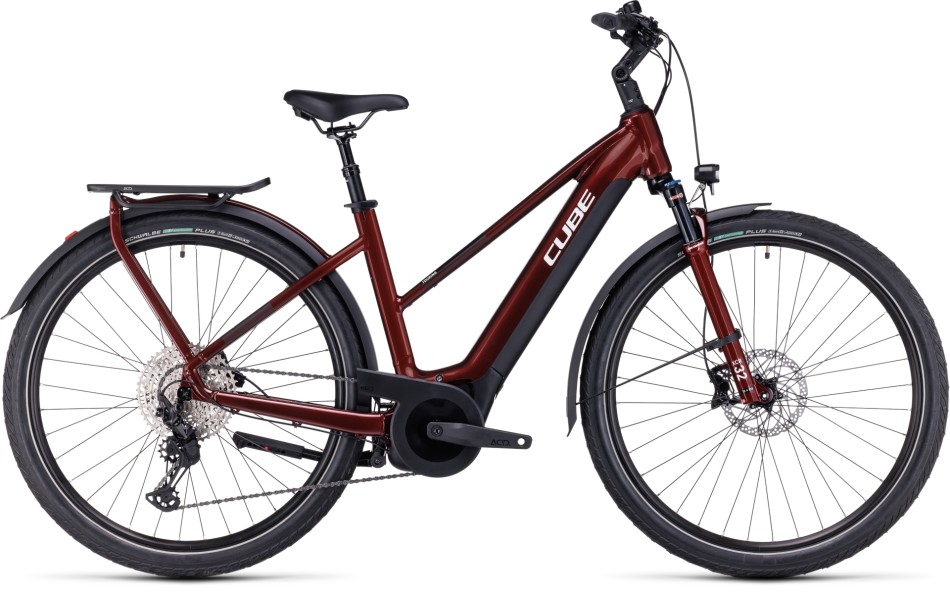 Cube Touring Hybrid Exc 625 2023 Trapeze Red/White eBike