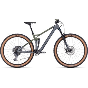 Cube Stereo One22 TM 2024 Grey/Olive Trail Bike