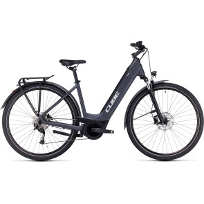 Cube Touring Hybrid One 500 2023 Easy Entry Grey/White eBike