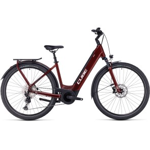 Cube Touring Hybrid Exc 625 2023 Easy Entry Red/White eBike