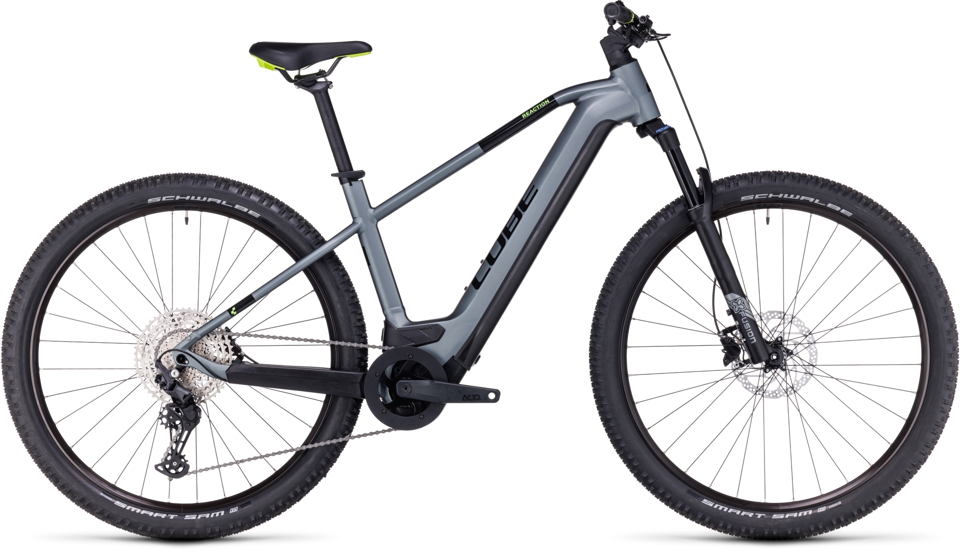 Buy the new Cube Reaction Hybrid Pro 625 2023 Grey Green eBike